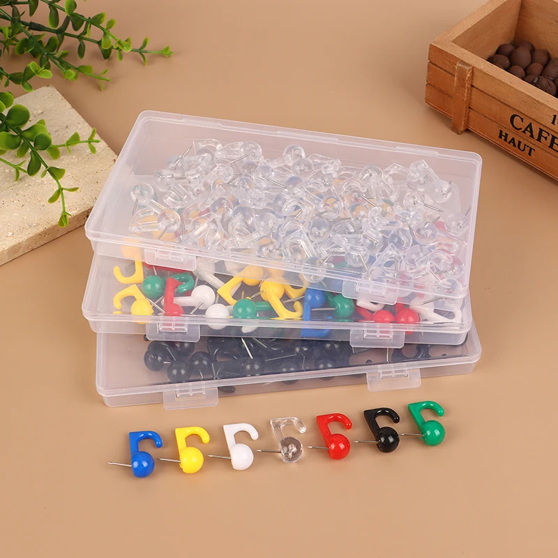 50Pcs Push Pin Hooks Plastic Heads Thumbtack Hooks Decorative Thumb Tacks Hook Back Push Pins Hook For Cork Board Bulletin Board image 4