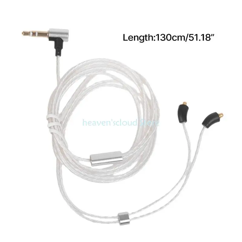 헤드폰 용 Y88B 3.5mm 포트 보조 케이블 130cm 더블 MMCX 커넥터