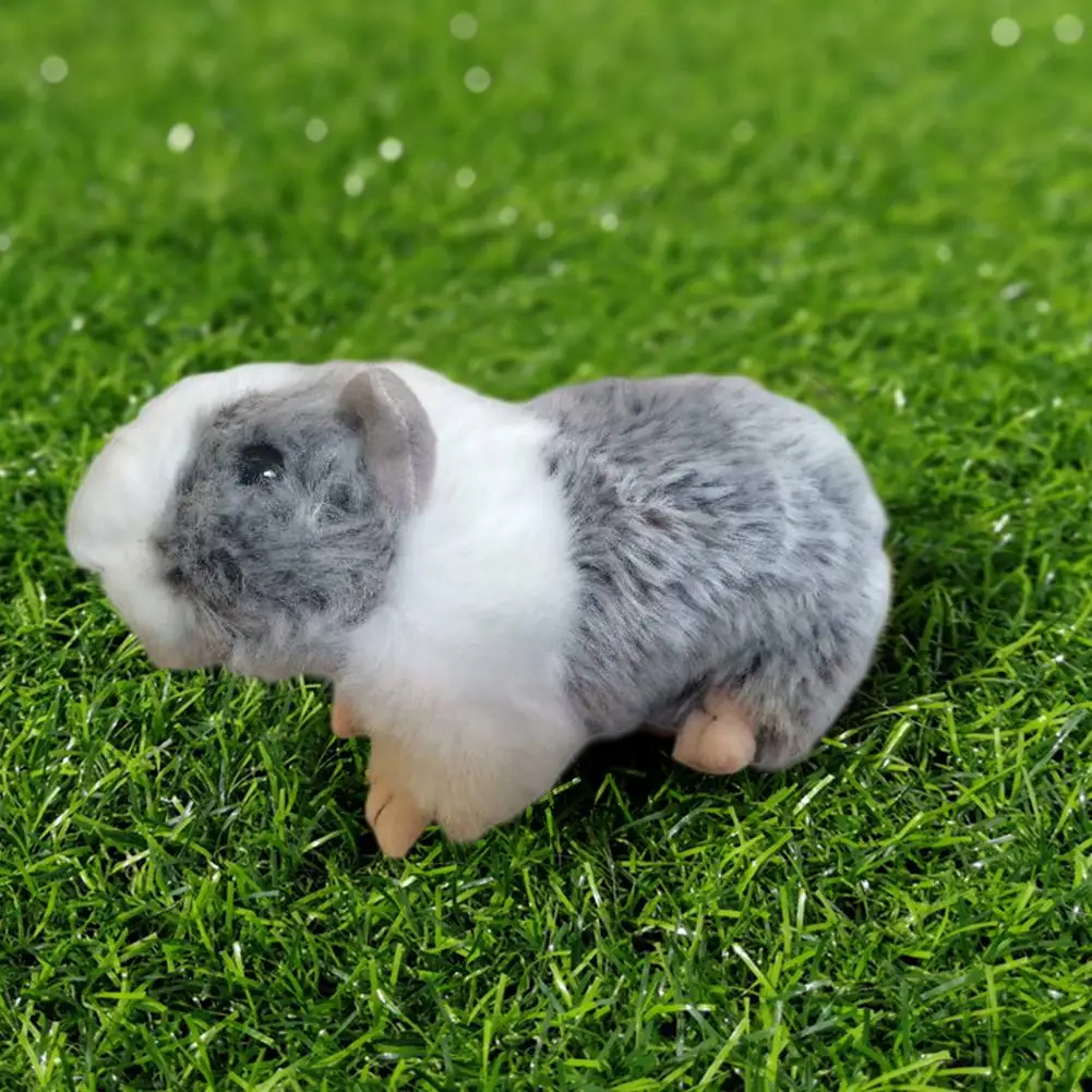 Muñeco de peluche de conejillo de indias, de 18cm muñeco de peluche, simulación de animales en miniatura, adornos de conejillo de indias, hámster encantador