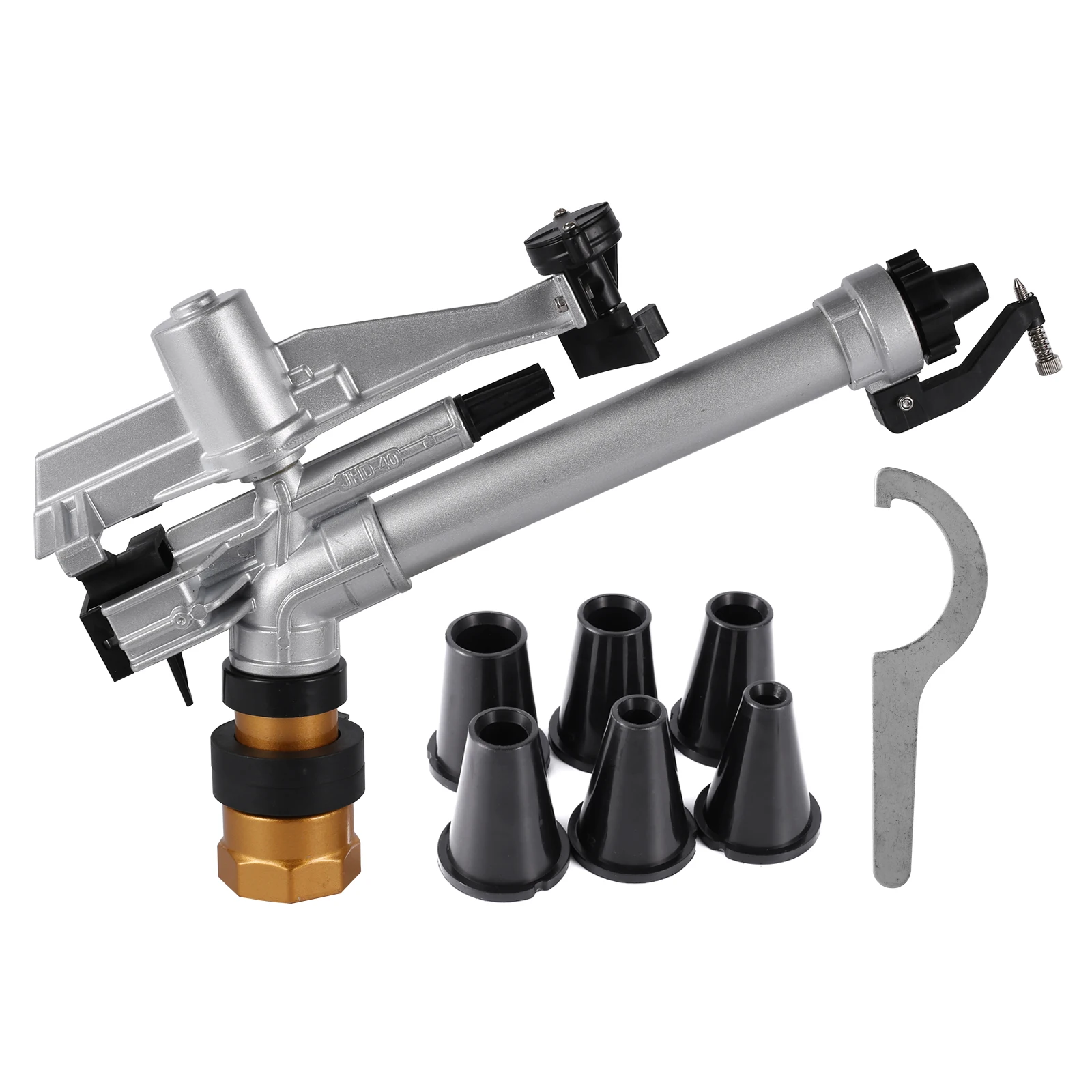 2 Inch Rocker Impact Sprinkler Gun Long Distance Watering Gun Farmland Lawn Orchard 360 Degree Automatic Irrigation Rain Gun
