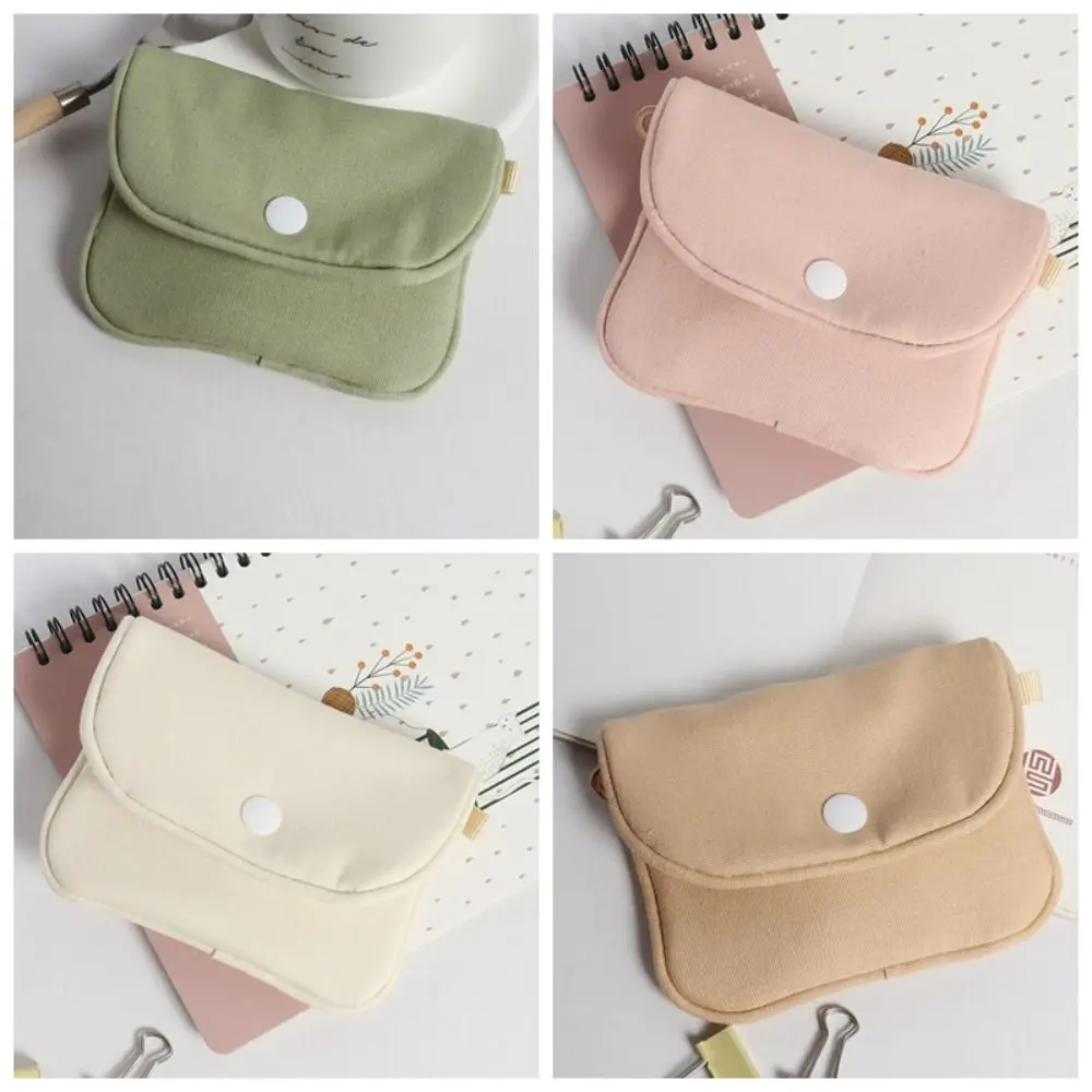 

Pure Color Canvas Coin Purse Portable Cloth Envelope Wallet Korean Coin Purse Mini Makeup Bursh Cash Wallet Bolsas Para Mujeres