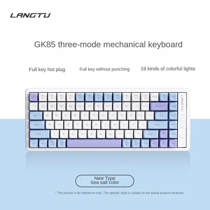 langtu gk85 com fio sem fio 24g bluetooth teclado mecanico personalizado jogos atletico estrutura de junta de escritorio permutavel quente 01