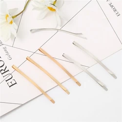 1pcs Metal DIY Snap Hair Clips Gold Silver Girls Hairpins Claw Barrettes For Women Adult Hair Hairgrips Hair Accessories 2024