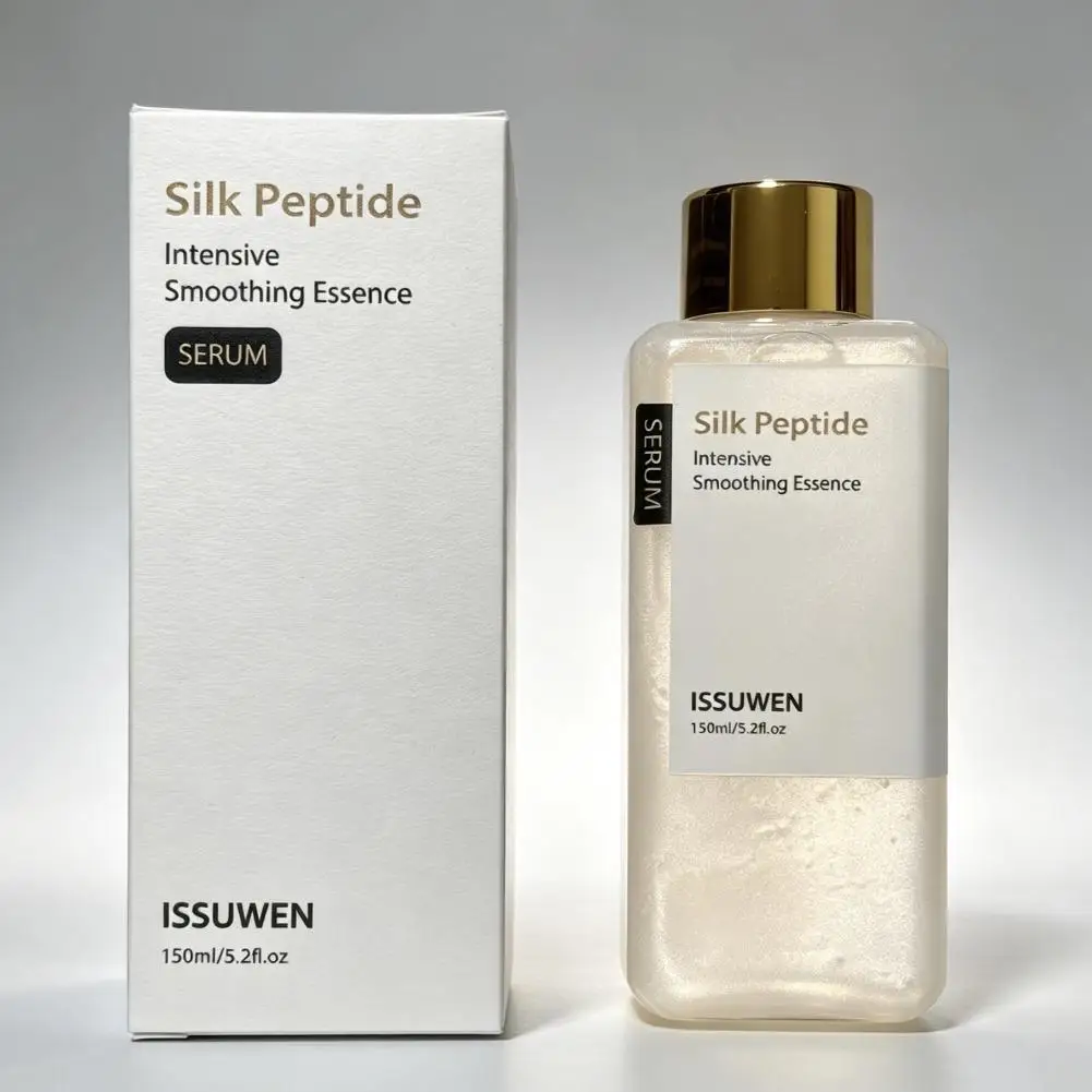 Silk Peptide Intensive Smoothing Essence Collagen Facial Toner for Fine Lines Rough Texture and Firm Supple Looking Skin
