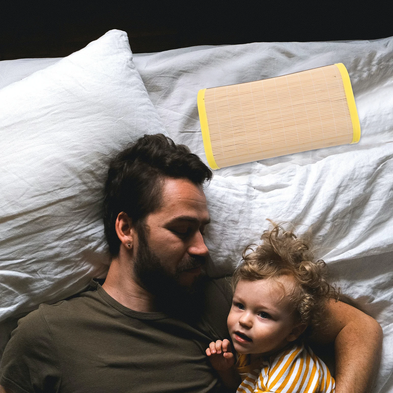 وسادة تبريد من الخيزران قابلة للتنفس، وسادة مسند رأس صيفية منسوجة، وسادة استرخاء لدعم رأس الساونا، وسادة صيفية من الخيزران قابلة للتنفس #3