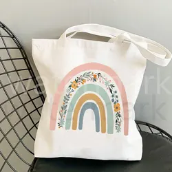 1 pc bridesmaid  Gift School Leaving Present for Teacher Mothers Day Personalised Thank You Teacher Rainbow Tote Bag Book Bag