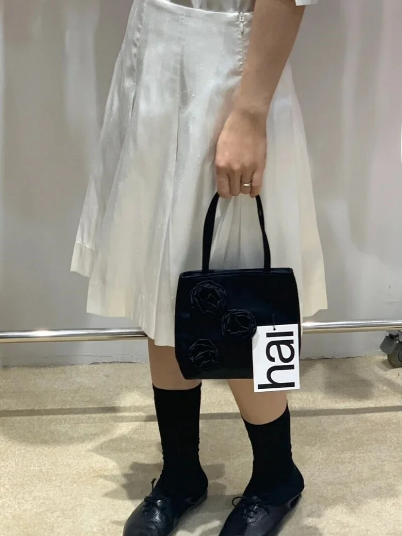 حقيبة كتف متعددة الاستخدامات بتصميم وردة سوداء، حقيبة يد صغيرة جديدة للربيع والصيف بتصميم فريد للشباب