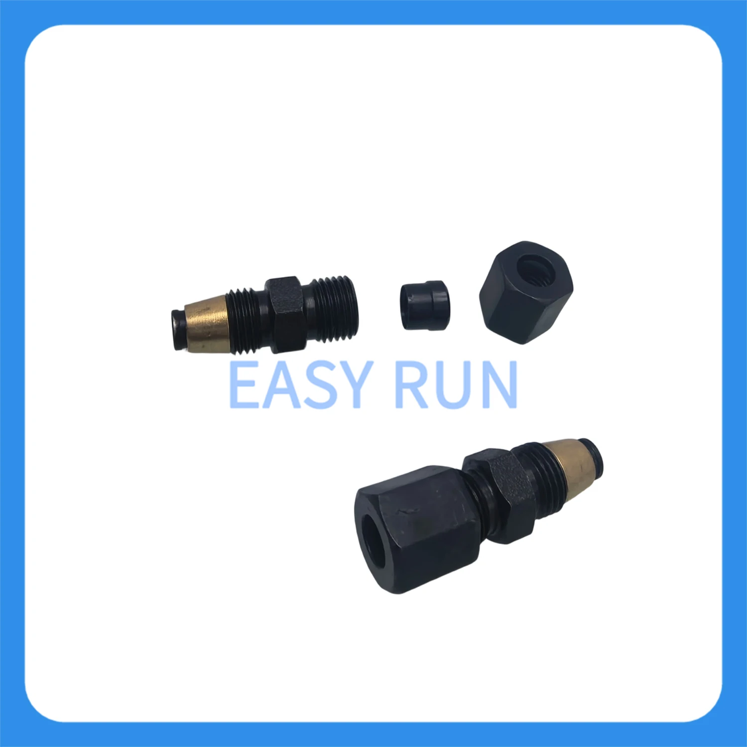 6mm Carbon Steel Compression Fitting, SSV Check Valve Male Straight Adapter for Lubrication Lines, M/NPT/G/R Threads