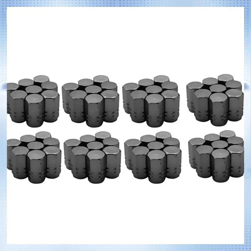 

NEW-64Pcs Tire Stem Valve Caps Wheel Valve Covers Car Dustproof Tire Cap, Hexagon Shape Titanium Gray