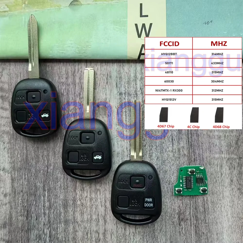 Автомобильный ключ-пульт для Lexus RX330 RX350 RX400H LS430 ES330, для Toyota Prado 120 RAV4 Kluger Previa FJ Cruiser Land Cruiser 100