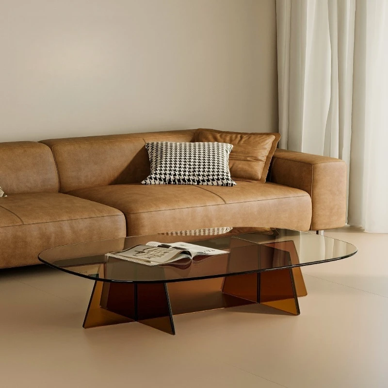 

Rectangle coffee table, living room household small apartment minimalist light luxury modern small table non-glass tea table