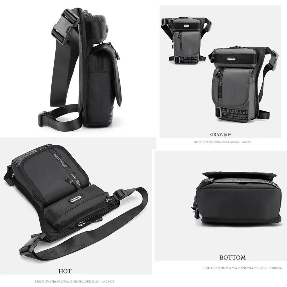 Motorcycle Rider Drop Leg Bag Waist Pack for Men Travel Waterproof Nylon Messenger Bum Belt Fanny Pack Thigh Bag