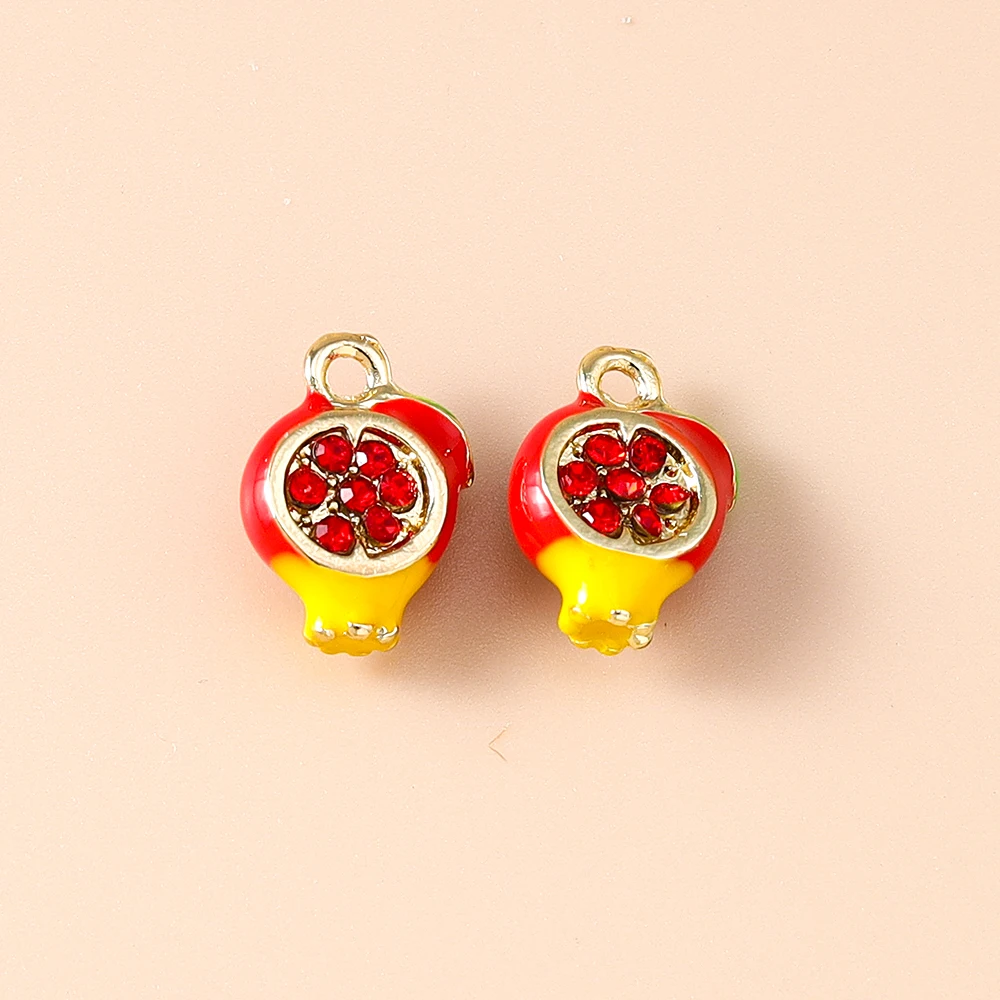 Leslie 5 Stück Niedliche Mini-Fruchtanhänger Apfel Banane Zitrone Traube Charm-Perlen für Marken-Sterlingsilber-Armbänder Schmuckherstellung DIY – Detail 29
