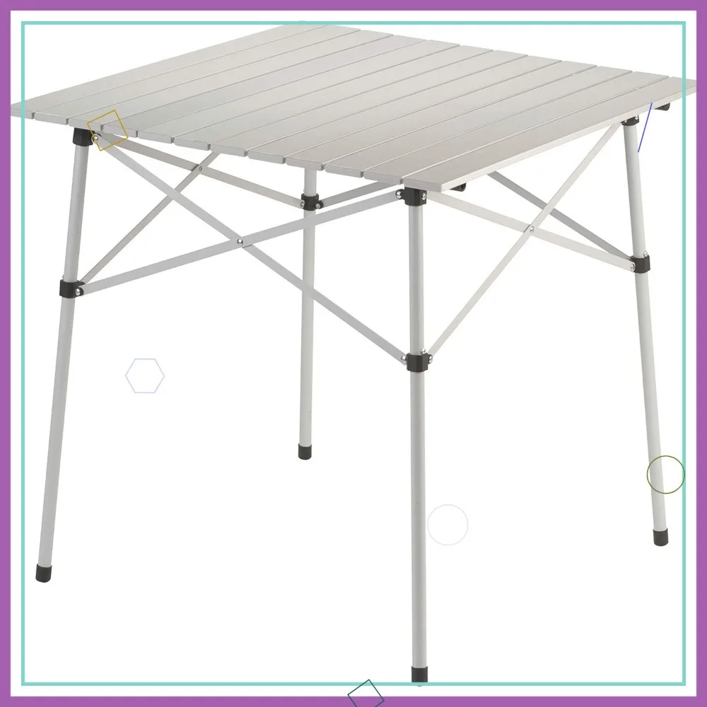 

Sturdy Aluminum Folding Camping Table with Snap-Together Design, Seats 4 & Carry Bag Included for Outdoor Activities