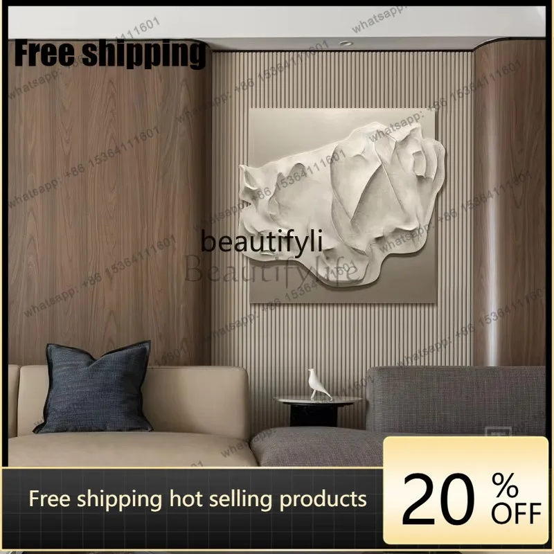 hot A029 3D Relief Living Room Entrance Decorative Painting 3D Light Luxury Sales Office Restaurant Corridor Wood CarvingFactory