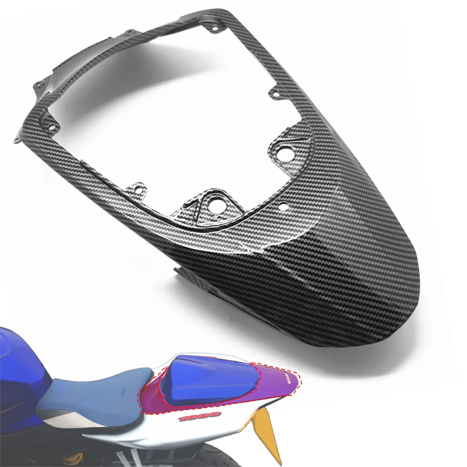 

Carbon Fiber Pattern Tail Cowling Cover Fender Panel Fairing for suzuki gsxr1000 gsx-r1000 gsxr 1000 k7 2007 - 2008