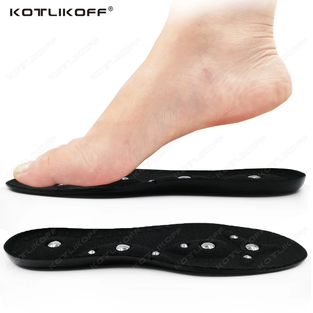 1/2 Pairs Medical Magnetic Therapy Insoles Sports Massage Acupressure Weight Loss Anti-Fatigue Pain Relief Arch Support Insoles