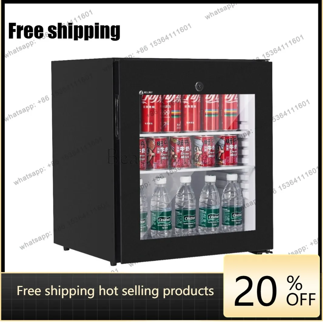 YJ 60L Lockable Heat Pipe Mini Refrigerator Small Cooling Cooler For Hotel Guesthouse Guest Room Food Storage