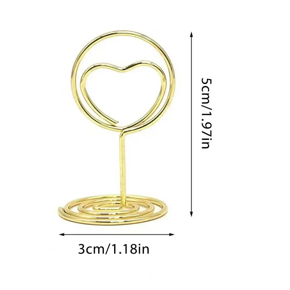 حامل رقم الجدول 10 قطعة حامل رقم الجدول على شكل قلب الحب مكان بطاقة صور مقاطع مذكرة بطاقة تقف لذكرى الزفاف