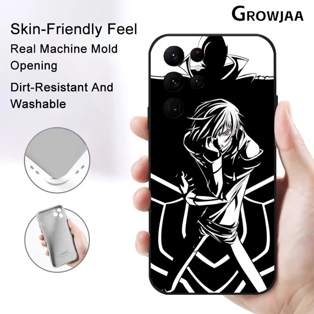 Code G-Geass Anime Phone Case for Samsung Galaxy S24 Ultra S22 S23 Ultra S21 S20 5G Protective Silicone TPU Funda