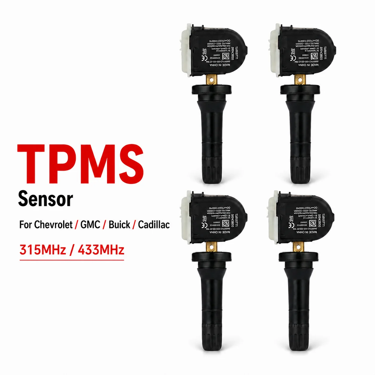 

1/4PCS TPMS Sensor for Chevrolet GMC Buick Cadillac 13598771 13598772 315MHz 13598773 433MHz
