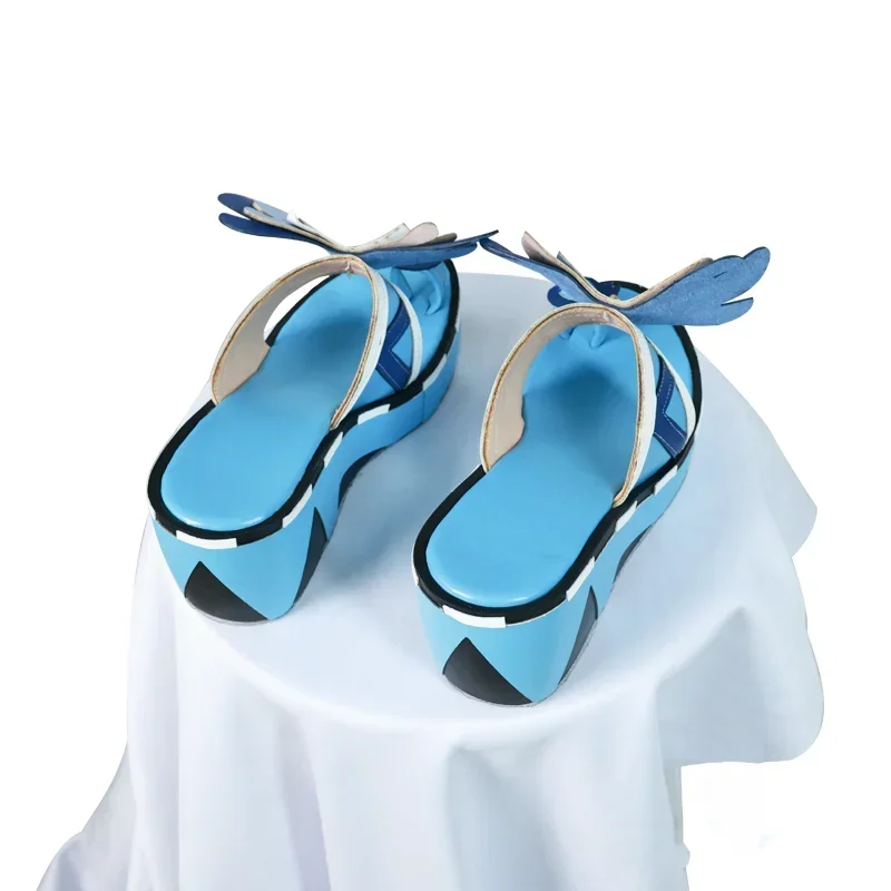 Nuovo gioco Genshin Impact Mualani Scarpe Cosplay Donne adulte Lolita Cameriera Pantofole con tacco alto Accessori per costumi da festa di Halloween