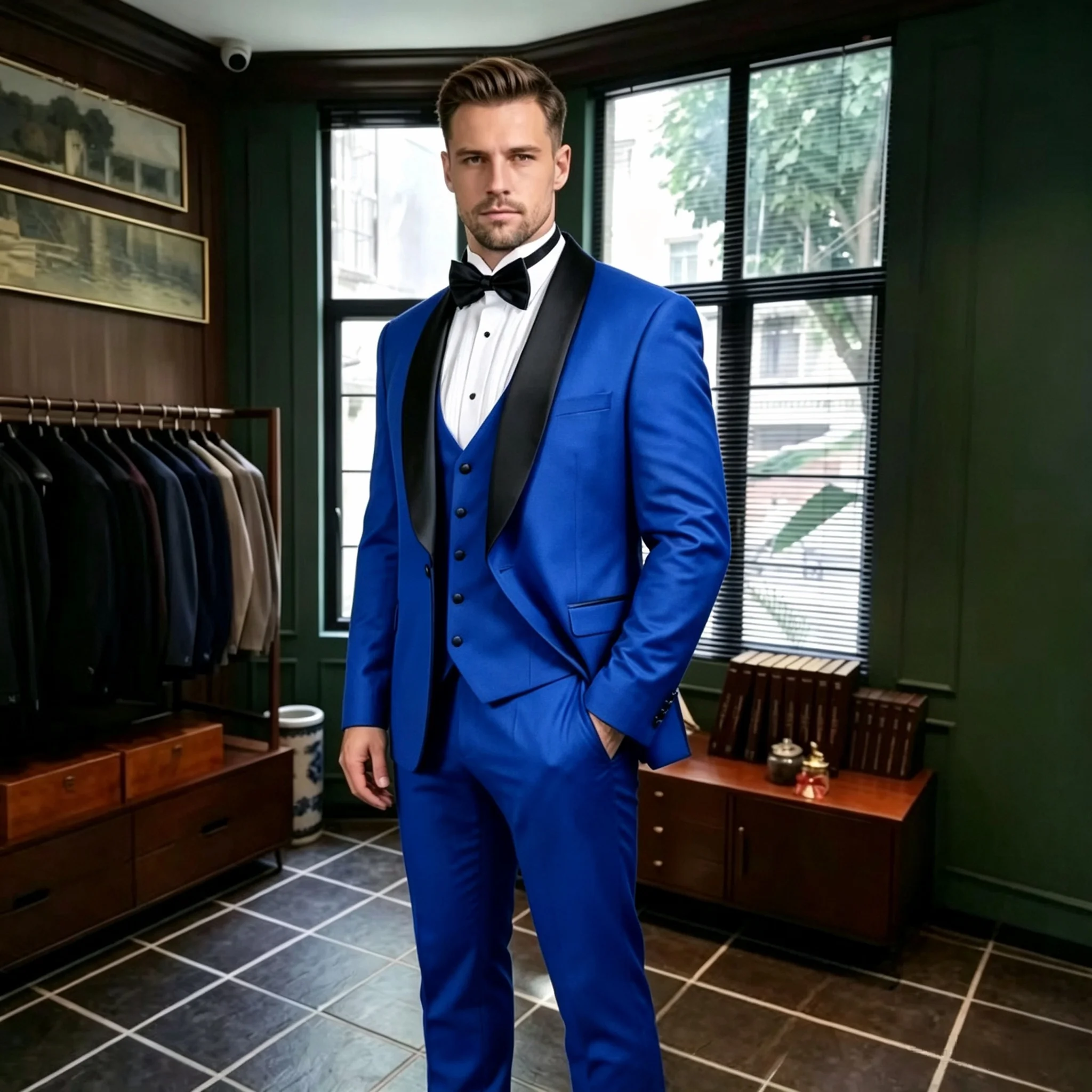 3 Pieces Suit Set for Men, Formal Pink Wedding Guest Tuxedo, Dinner Dating Evening Prom Suit Attire Jacket Vest Pants Customized