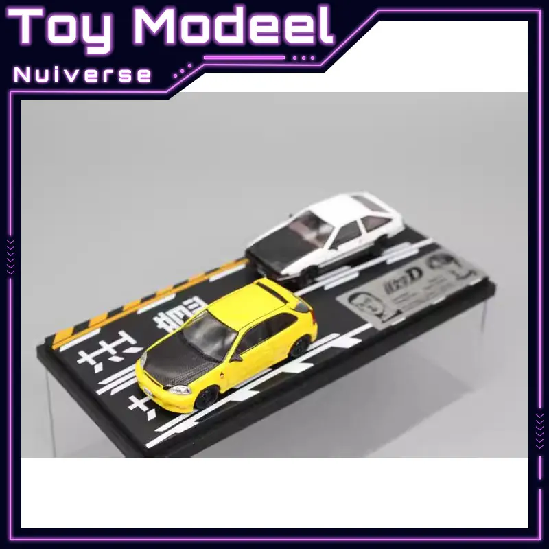 

Japan Anime Club 1:64 Honda Civic EK9 Toyota AE86 Sedan Sport Car Diecast Alloy Simulation Model Collectibl Vehicle Perfect Gift