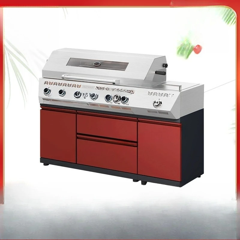 304 stainless steel recessed grill Garden gas grill Outdoor inlaid grill Outdoor kitchen