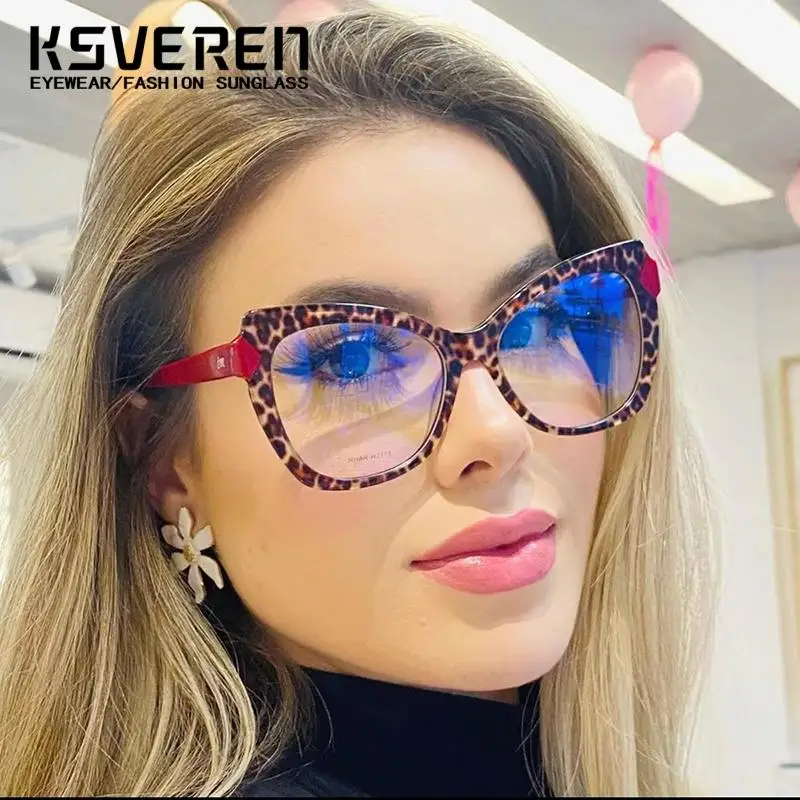 Retro Leopard Square Photochromic Myopia Glasses Women Fashion Tr90 Computer Eyeglasses With Diopters 0 -0.5 -1.75 -4.5 -6.0