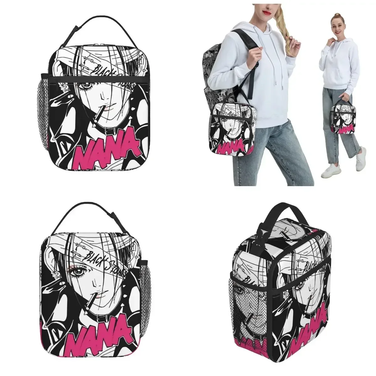 Nana Osaki Insulated Lunch Bags High Capacity Anime Manga Meal Container Cooler Bag Tote Lunch Box Beach Outdoor Food Bag