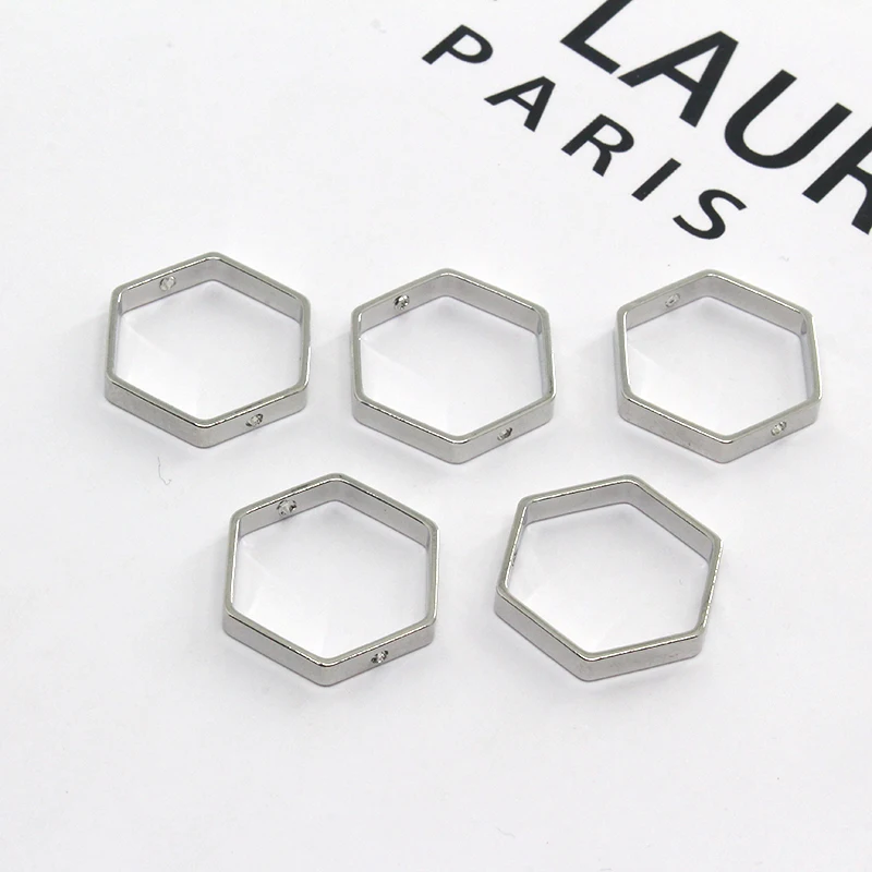 Mix 10 sztuk/paczka puste sześciokątne złącze do kolczyka ustalenia prosta bransoletka koralik podłącz DIY biżuteria akcesoria akcesoriów