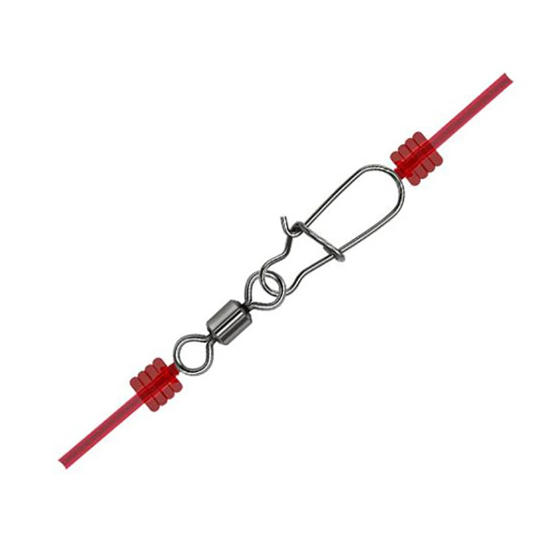 50pcs Fishing Connector Stainless Steel Snap Bearing Rolling Fishing Hooks Sea Fishing Lure Multifunction Pin Jig Tackle