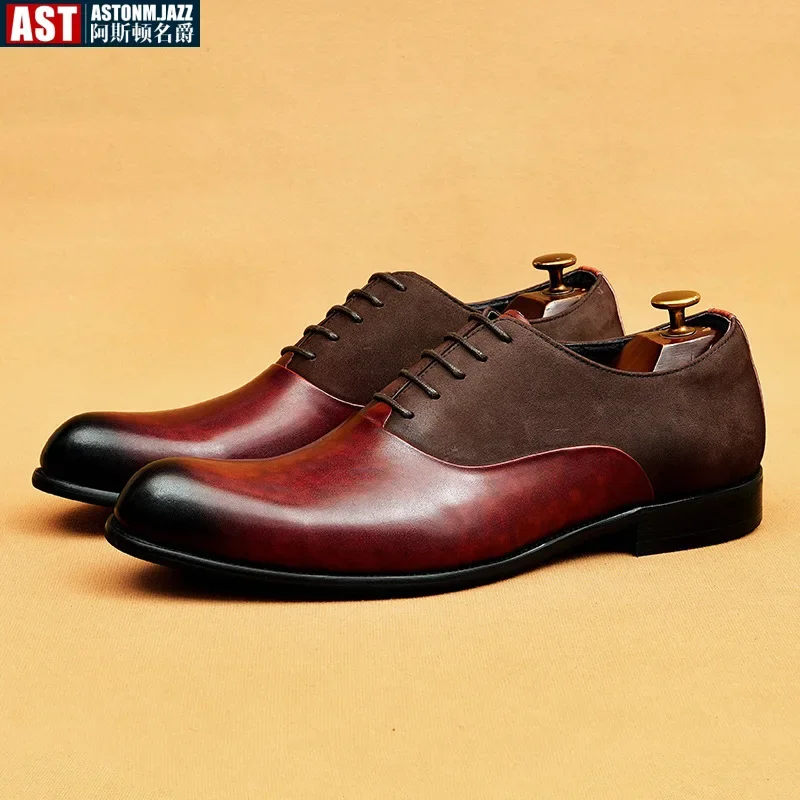 Scarpe eleganti alla moda stringate versatili da lavoro Scarpe da ufficio formali casual traspiranti da uomo Calzature stile Oxford Nuovo design di arrivo