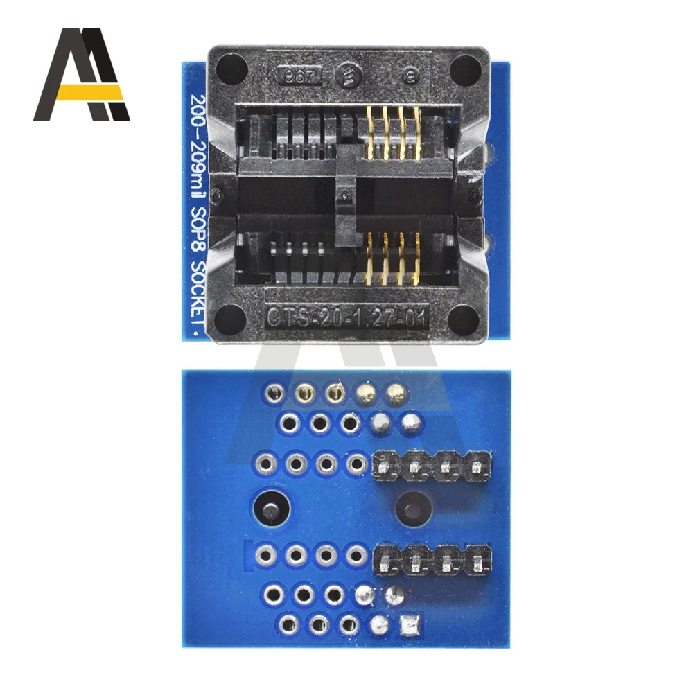 SOP8 To DIP8กว้างที่นั่งกว้าง150mil 200mil Programmer SOP8อะแดปเตอร์ซ็อกเก็ตสีฟ้า/สีเขียวสำหรับ EZP2010 CH341A SO8 Dip 8