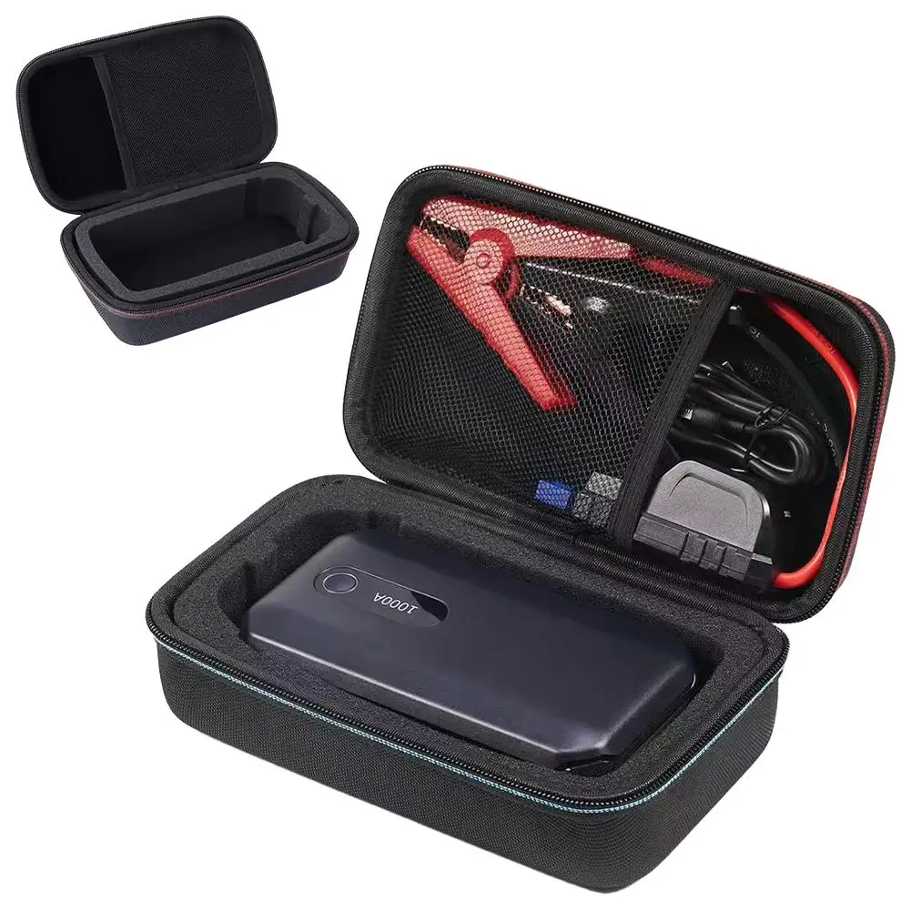 

Portable EVA Travel Case for Car Emergency Jump Starter Power Bank Storage, Battery Charger Holder, Mesh Pocket fit Jumper Cable