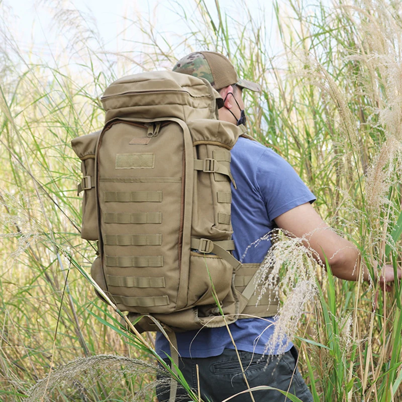 70L Tactical Backpack High Capacity for Men Outdoor Hiking Bag Sports Attack Hunting Camping Rucksack Expanding Bag