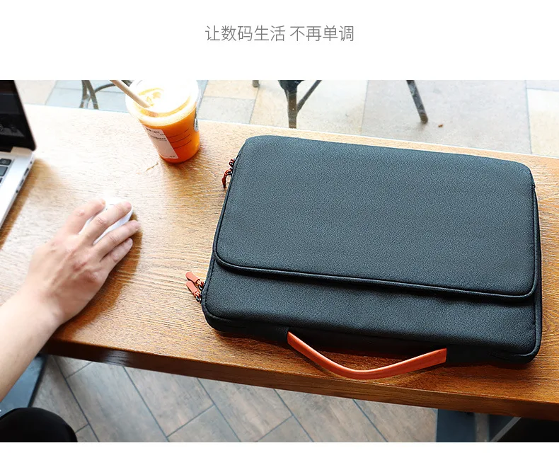 Laptop-Tragetasche 13,3-15,6 Zoll Wasserdichte Aktentasche Schulter-Handtasche für Notebook Tablet – Detail 18