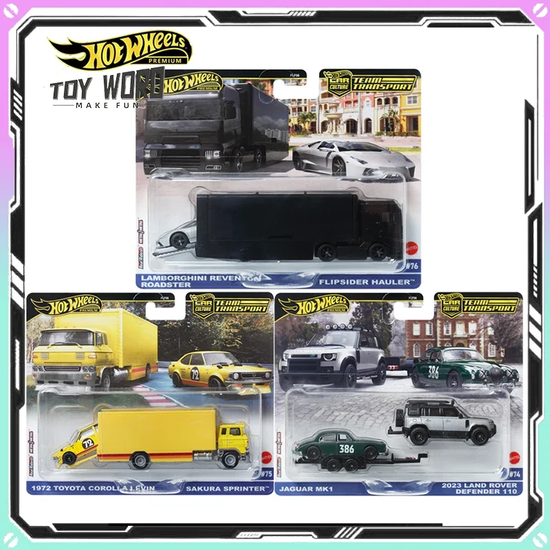 Hot Wheels 2024 Transportant Fleet FLF56-E Car Model 1/64 Land Rover Toyota Lamborghini Simulation Car Model Boy Collection Gift