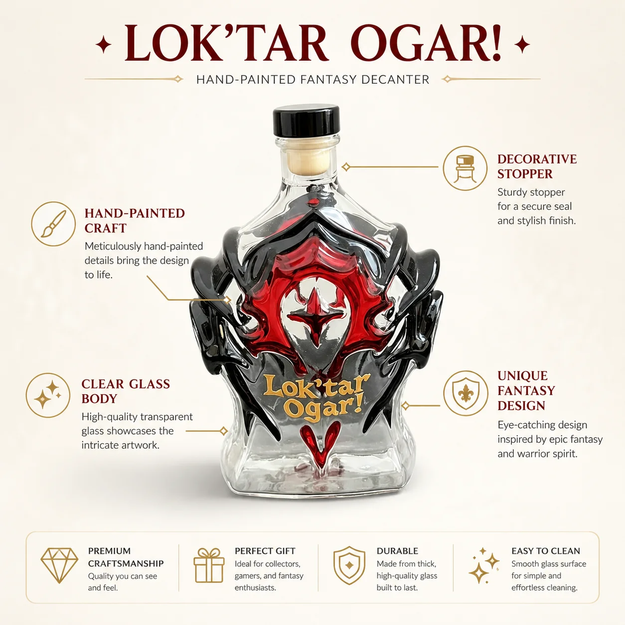 World of Warcraft Horde Lok'ta - Decanter Globe Set ulasan dan harga