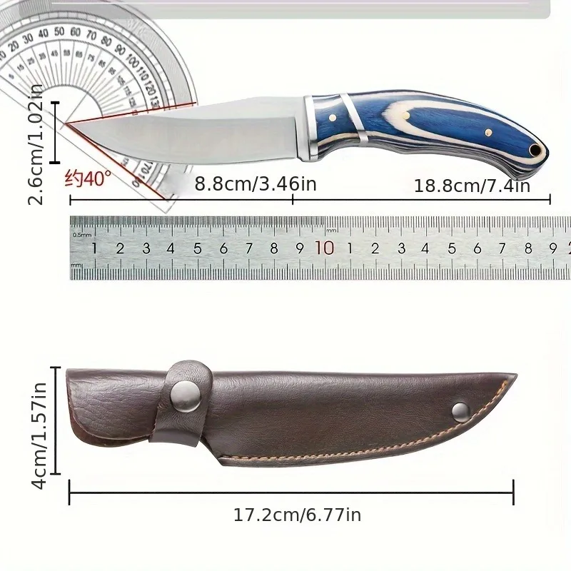 1pc, Knife,  Stainless Steel Outdoor Knife, Fruit Knife, Knife For Outdoor Camping Survival,er, Kitchen Tools, Kitchen Stuff,