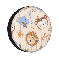 Monkey pattern 14''-17''Car  Wheel Tire Cover Spare Covers Case Bag Soft Protector Pouch Waterproof Car Tyre Protector
