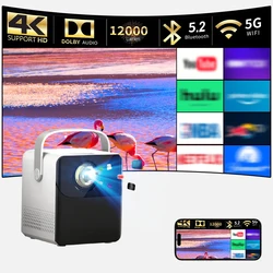 2024 New Ultra Hd 1080P Smart 5g Dual Band Wifi Projector Home Bedroom 4K Ultra Hd Projection Wall Hd Small Home Cinema Hd