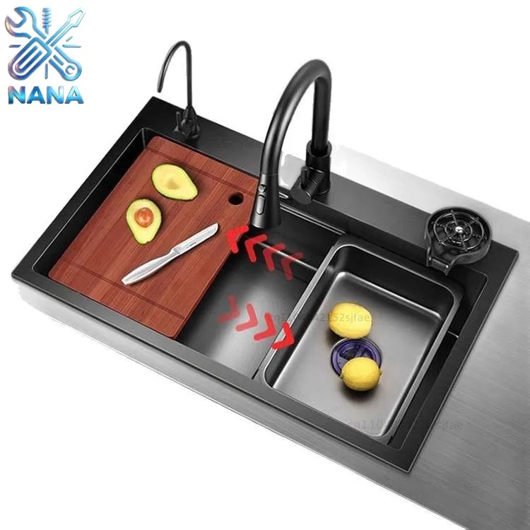 Cross-border kitchen vegetable basin single slot thickened 304 stainless steel sink dishwashing sink vegetable sink basin
