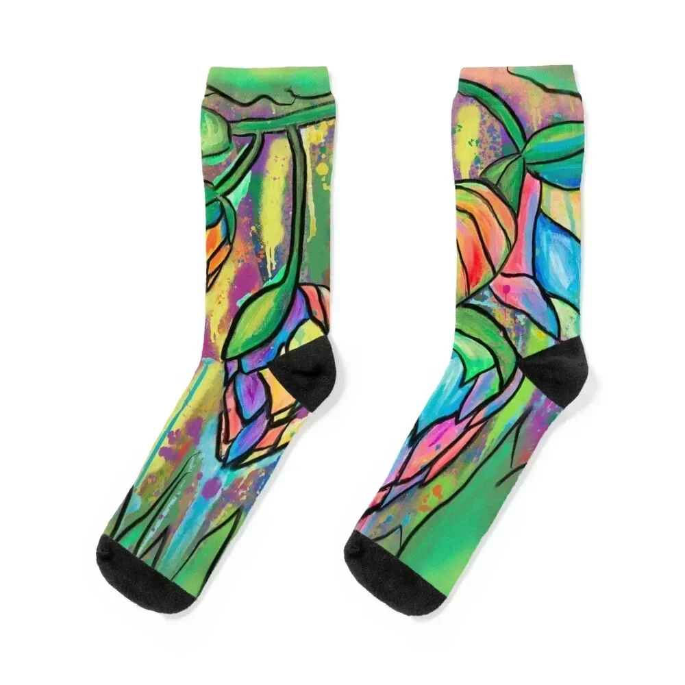 Discover the Beauty of the Hops Socks gifts floral funny gifts Novelties Socks For Man Women's