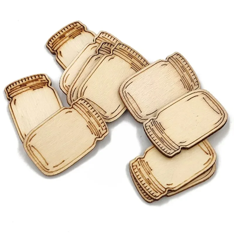 20 قطعة من قطع الزجاجات الخشبية الحلي الخشبية أقراص خشبية فارغة غير مكتملة لحلي عيد الميلاد ذاتية الصنع #4