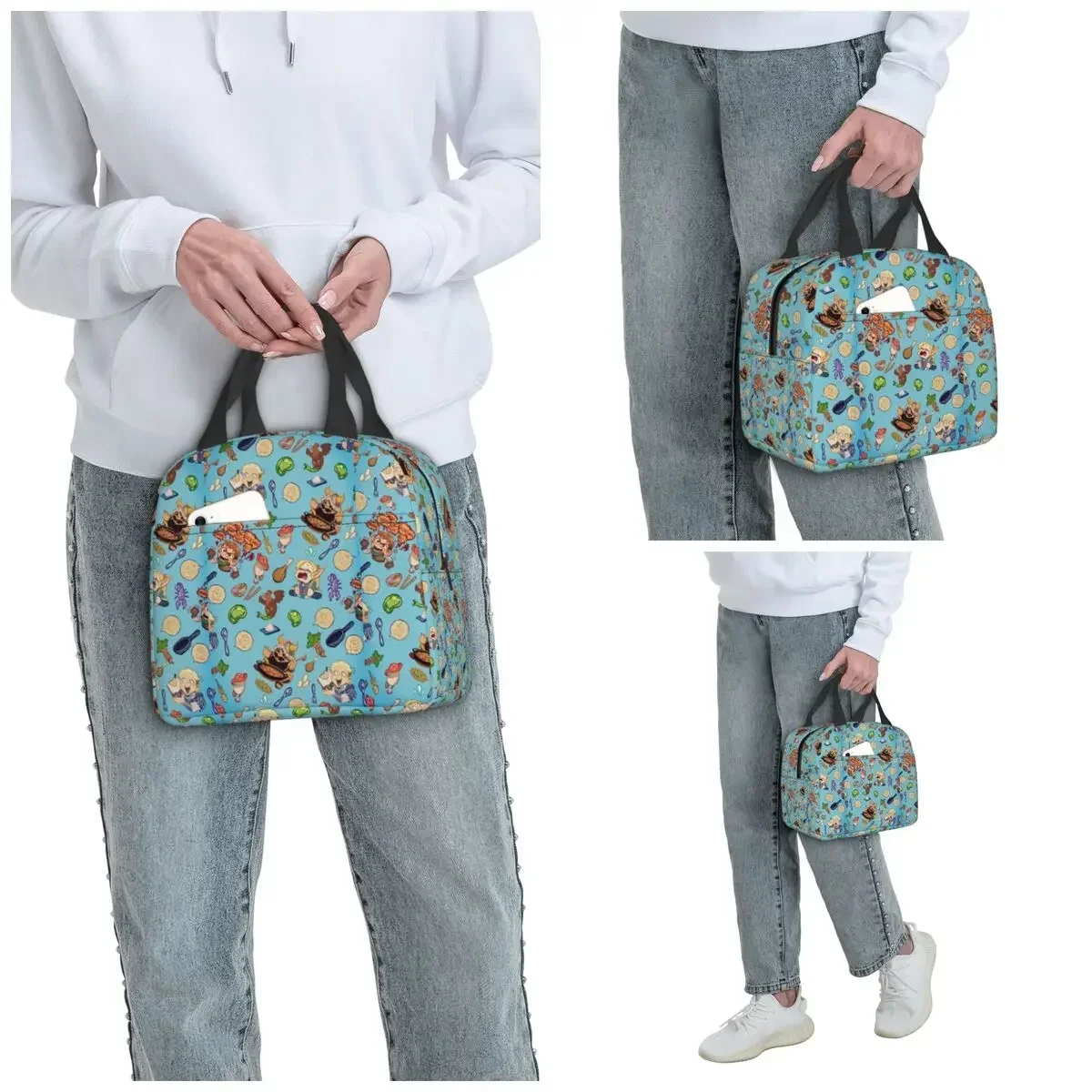 Delicious In Dungeon Insulated Lunch Bag for Women Office Cooler Thermal Food Box Tote Portable Lunch Boxes Container