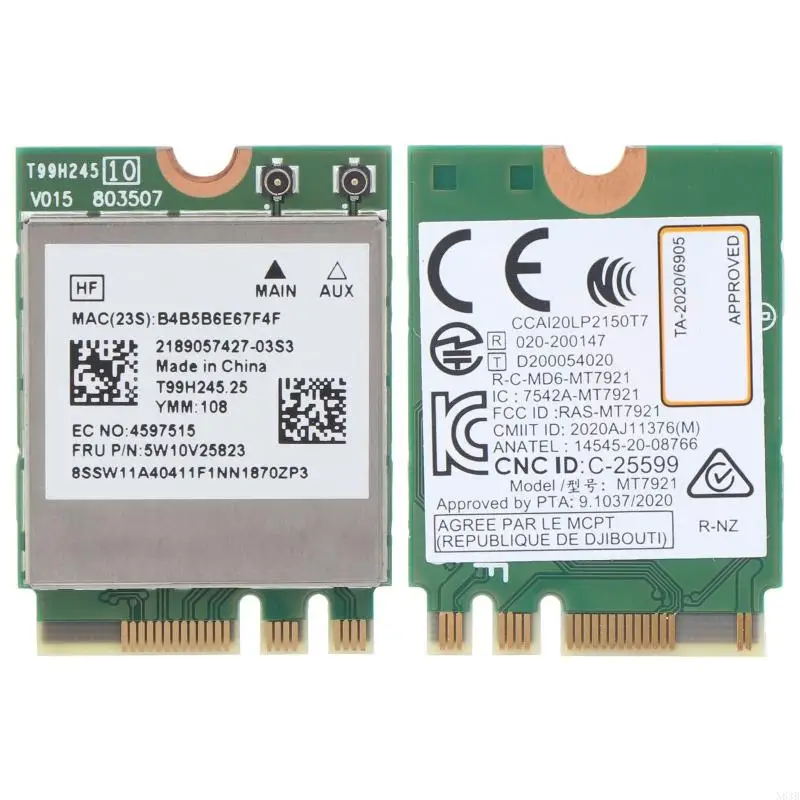 N84B MT7921 Dual Band WiFi 6 scheda 802.11ac Ax Wireless NGFF per M.2 2230 Adattatore rete schede WiFi BT5.2 per 10