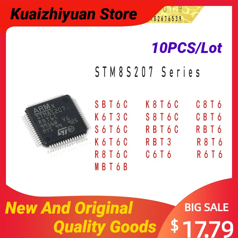 10PCS/Lot New And Original STM8S207RBT6 207MBT6B STM8S207R8T6 STM8S207C8T6 STM8S207C6T6 STM8S207CBT6 STM8S207R6T6 STM8S207RBT3