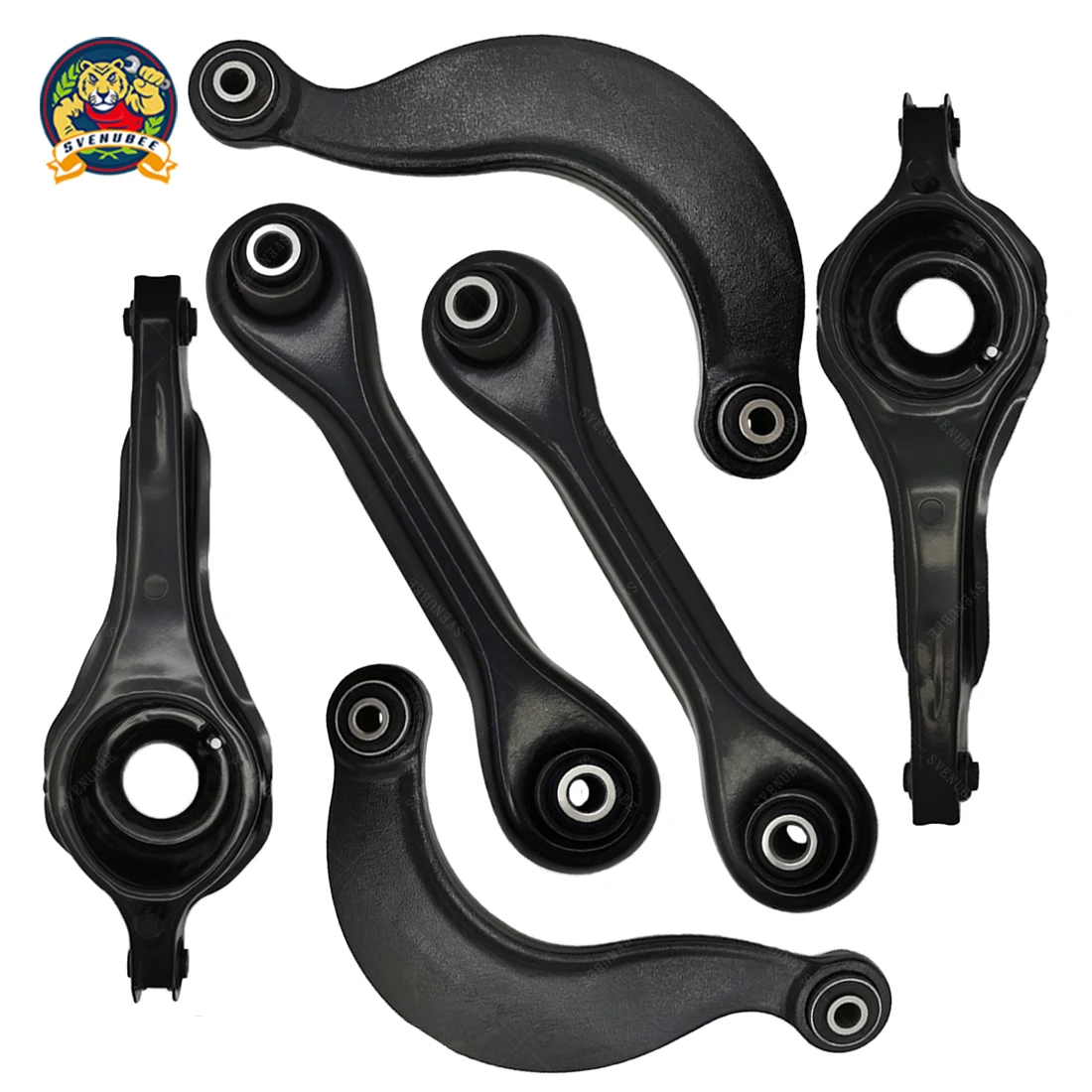 Svenubee Rear Upper Lower Locating Control Arm Suspension Kits 6pcs for Ford Focus 2000 2001 2002 2003 2004 2005 2006 - 2011